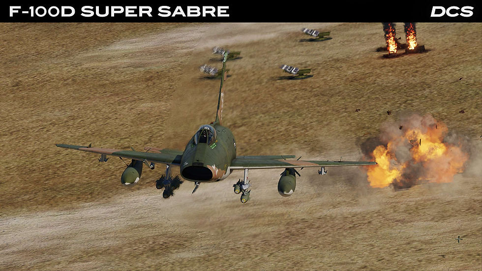 F-100D attacking a SA-3 Goa SAM site.