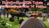 FlightSimExpo 2026 tickets go on sale December 14th, 2026.