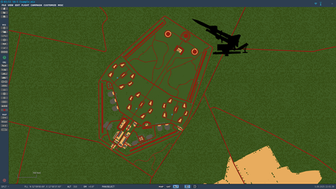 DCS World, Cold War Germany Map, SA-5 Gammon (S-200) SAM site example.