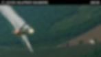 F-100D Super Sabre jet banking over green farmland, firing a weapon; DCS title text at top, dramatic flight scene. Grinnelli Designs F-100D Super Sabre for Digital Combat Simulator World.