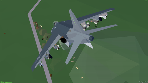 Tiny Combat Arena AV-8B Harrier strafing.