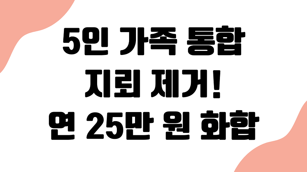 5인 가족 간병·실손 '통합 지뢰' 제거: 연 25만 원 감소 가족 화합 성공