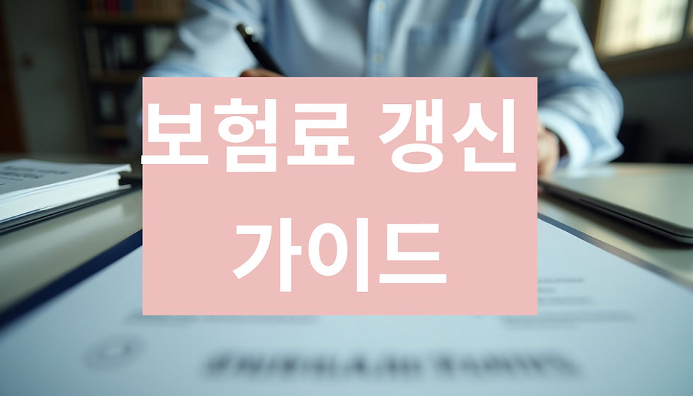 보험료 갱신 가이드: 보험료 리셋 절차에 필요한 모든 정보