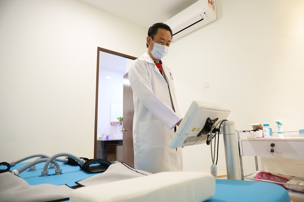 WeeCare Health Centre team providing EECP heart therapy Malaysia