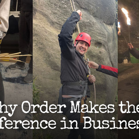 3 pictures, one with broken arrows, one someone just finished abseiling, and the final one someone walking on fire and holding 2 fire sticks