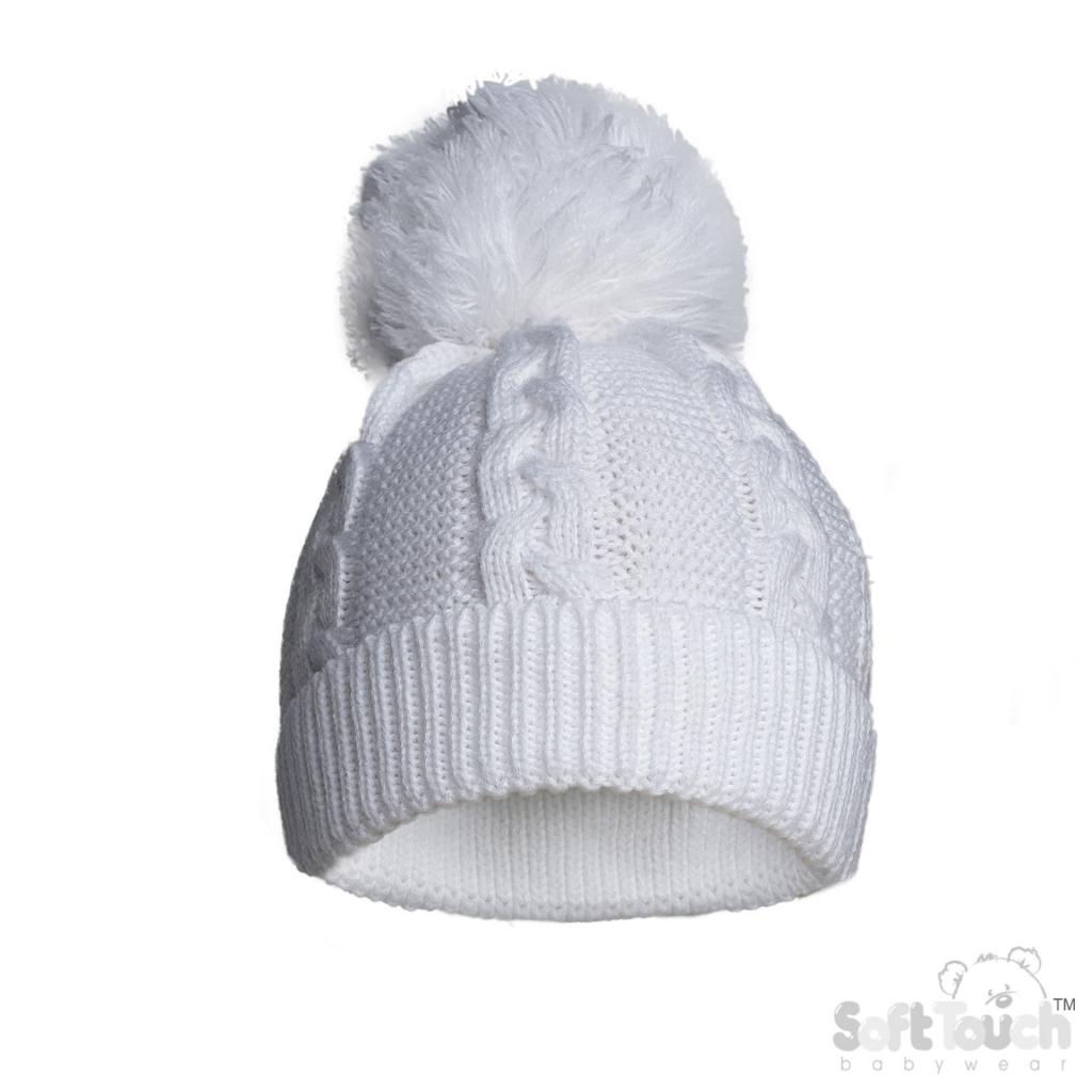 White Pom Pom hat 