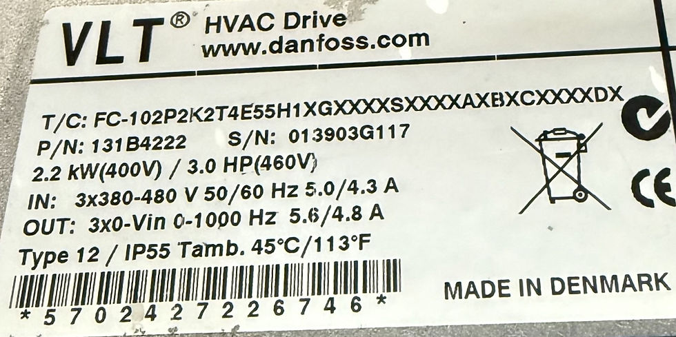 Thumbnail: Danfoss FC-102 frequency converter | 2.2kW | TESTED | ✔