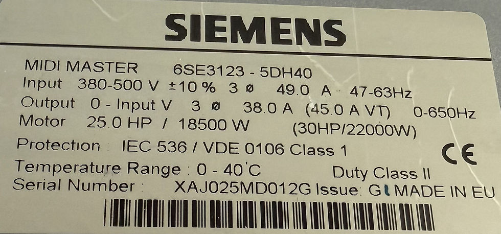 Thumbnail: Siemens Midimaster frequency converter | 22kW | TESTED | ✔