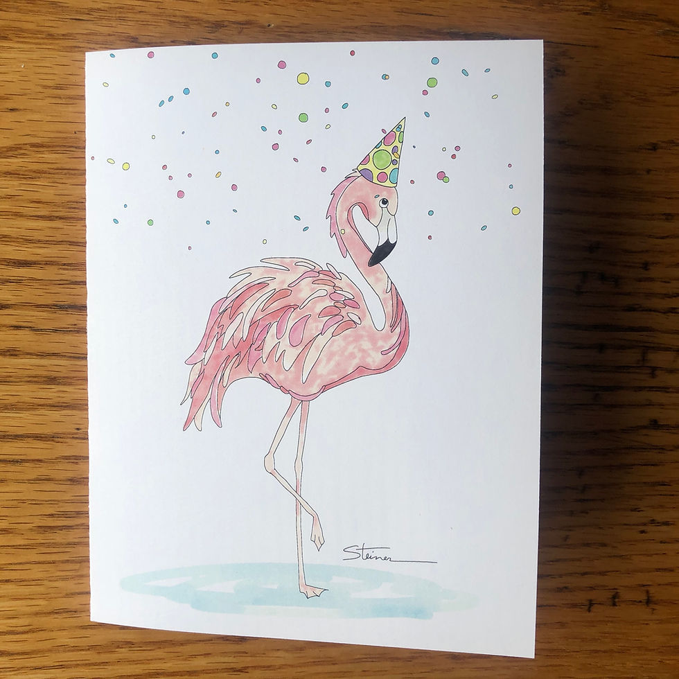 Thumbnail: Celebration Flamingos Blank Note Cards