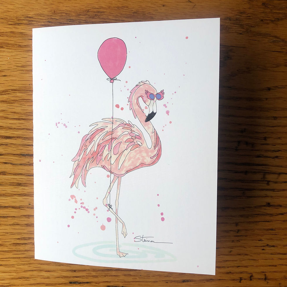 Thumbnail: Celebration Flamingos Blank Note Cards
