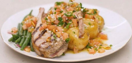 Gegrilde lamskoteletten