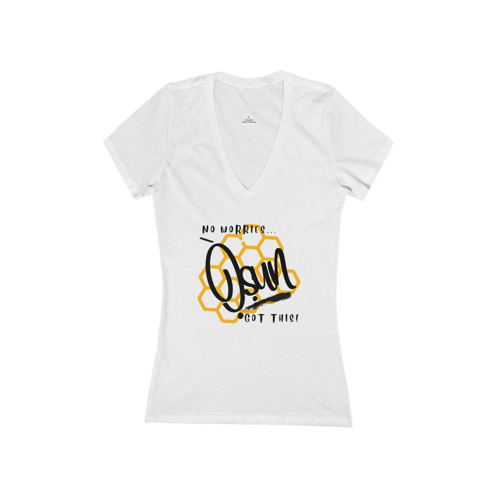 Osun Women's Jersey Short Sleeve Deep V-Neck Tee