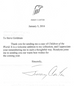 A thank you note from President Jimmy Carter