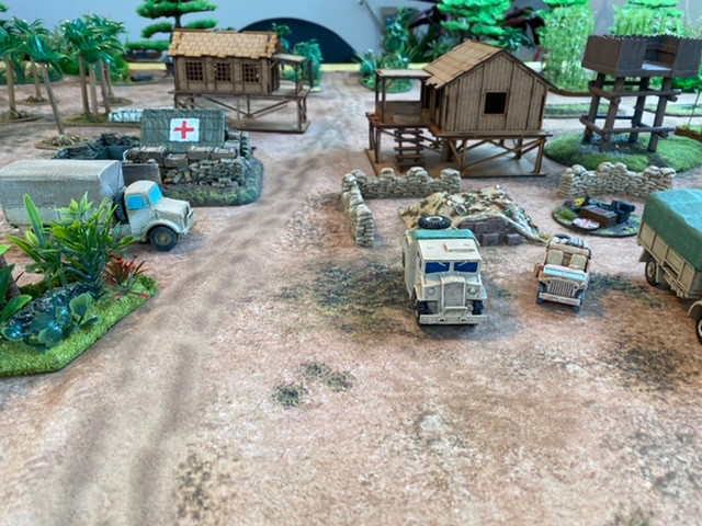 Allied positions before being alerted to Japanese presence