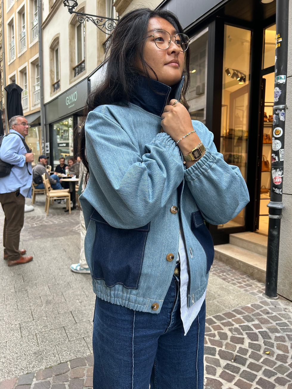 Thumbnail: Bomber Jeans Jacket