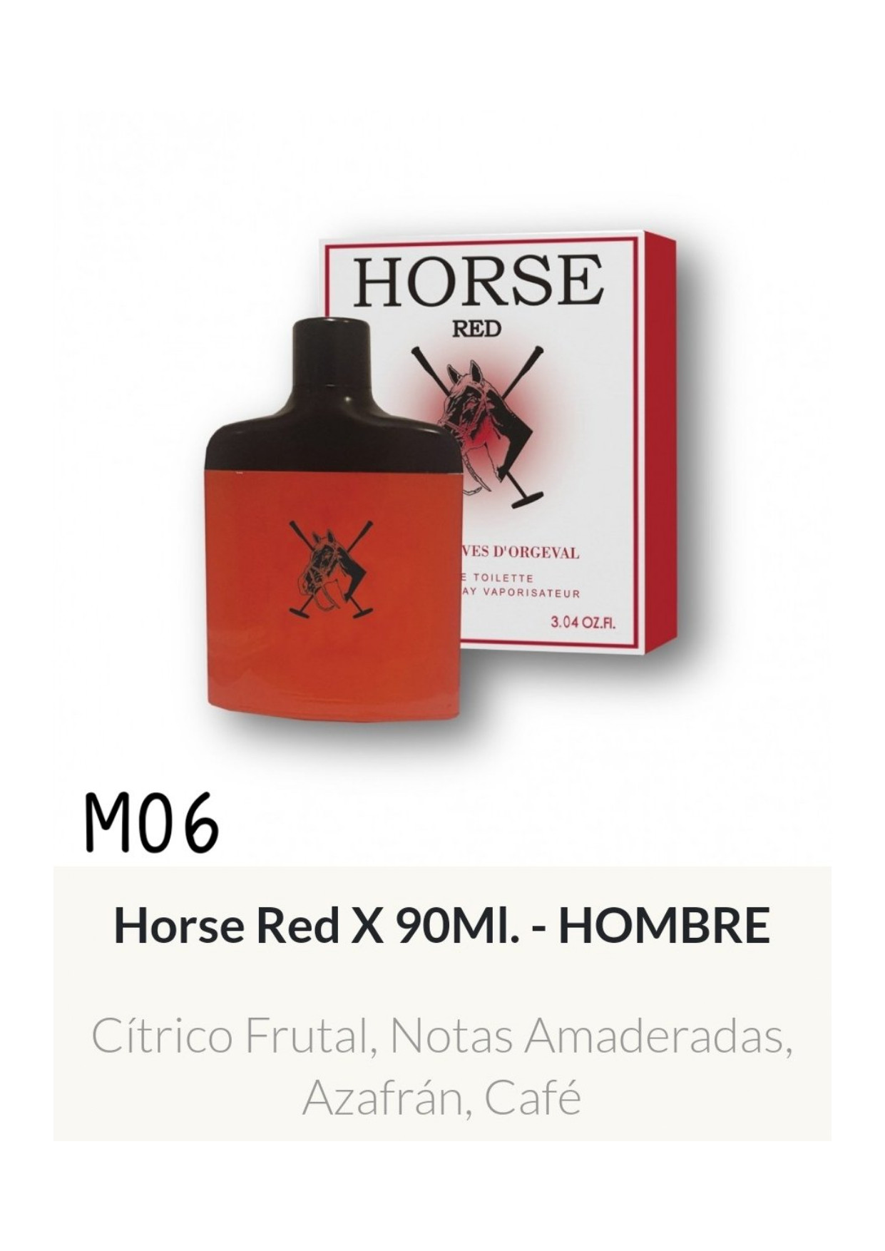 Horse Red. Perfume de Hombre. 90 mL