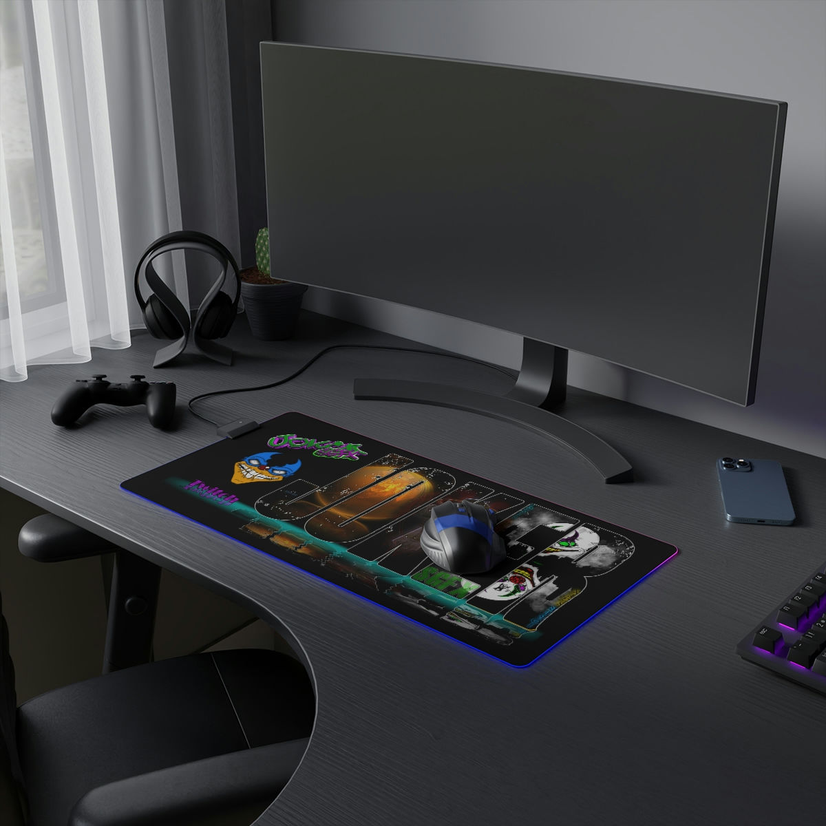 JOKERsgfx LED Gaming Mouse Pad