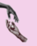 hands pink background harveys angel