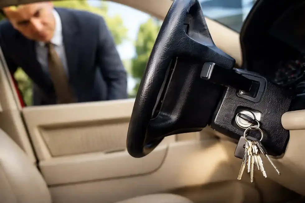Car keys locked inside vehicle needing mobile lockout service in Oahu