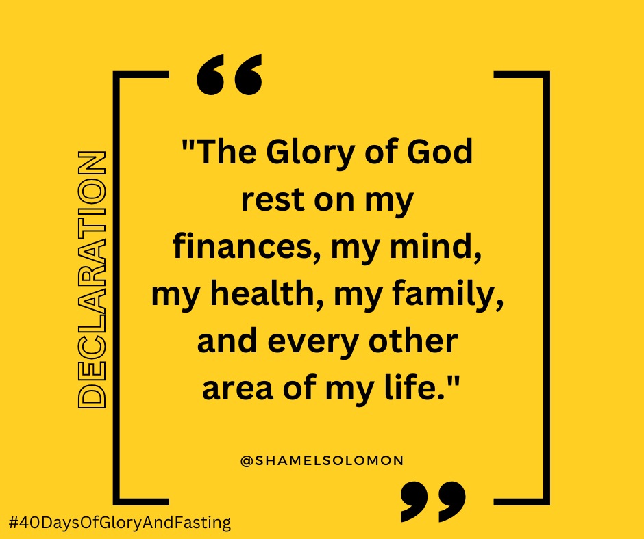 Day 21 of 40 Days of Glory and Fasting is complete! | THE THEME: "Don't forget what I said!" - God
