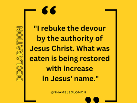 Day 30 of 40 Days of Glory and Fasting is complete! | THE THEME: "Don't forget what I said!" - God
