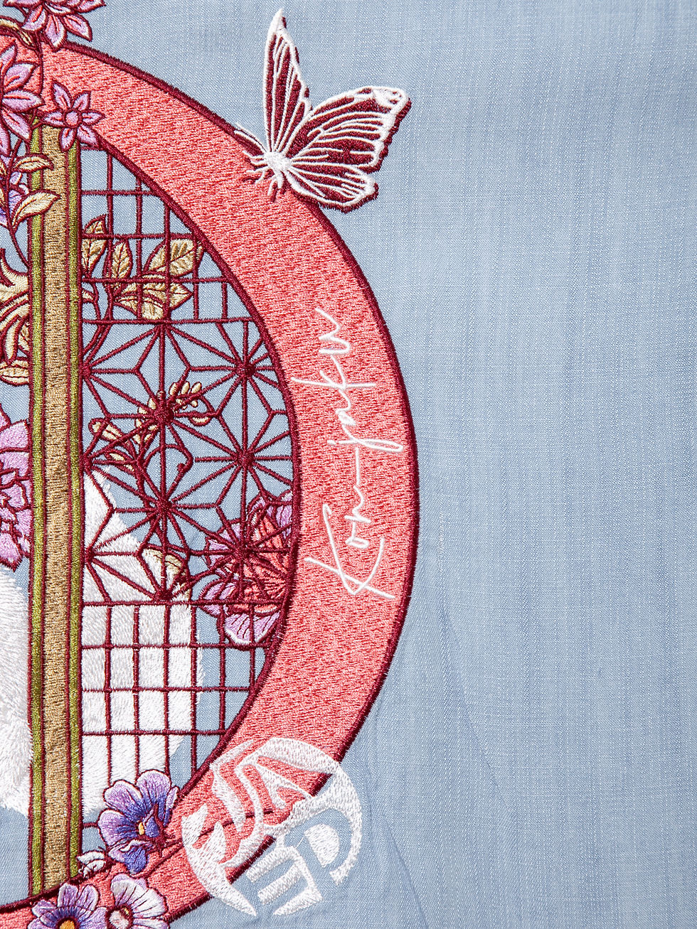 サムネイル： ○今昔 KJ-29226 -65 こんじゃく『百花繚乱』総刺繍パーカー