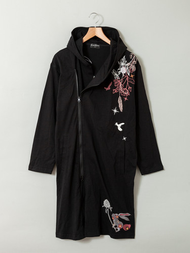黒菟華 AL-759054 -5 KUROTOKA『美しき宵闇』斜めZIPロング丈