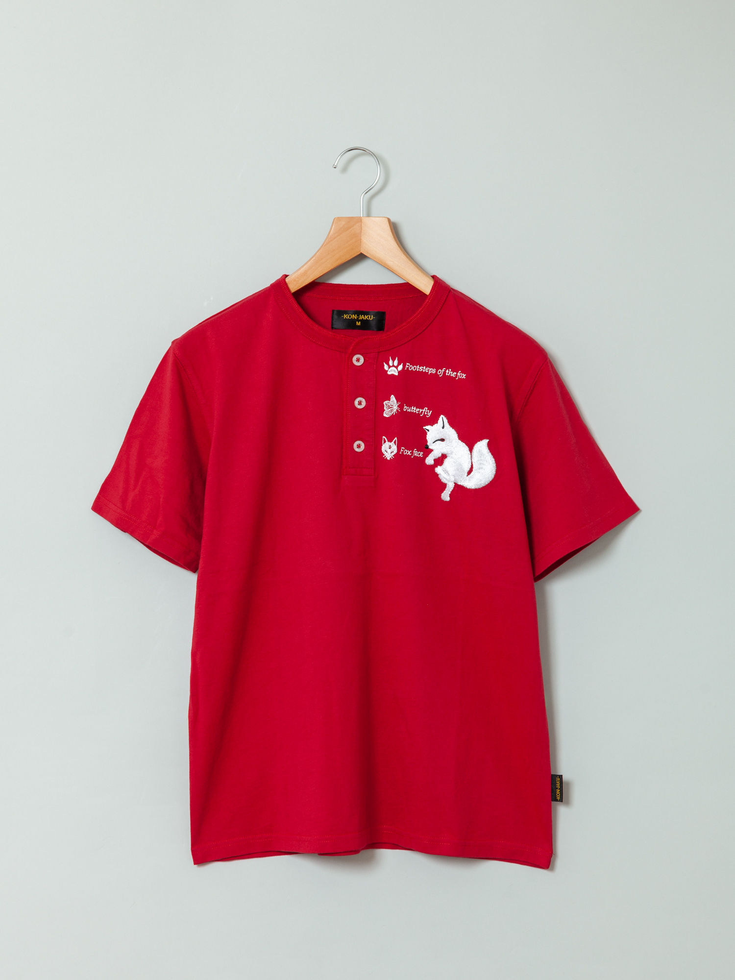 〇今昔 KJ-29073  -38  ヘンリーボターン半袖Tシャツ