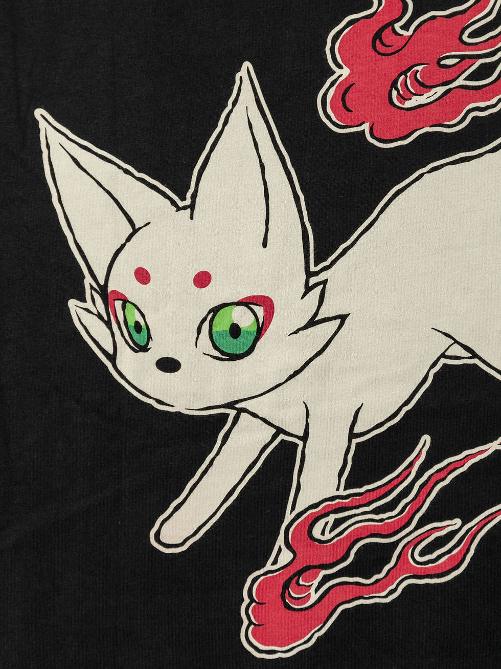 Thumbnail: 今昔 KJ-27008 #25こんじゃく『古都古都物語・デカにゃん狐』長袖ＴシャロンT