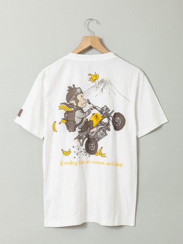 悟空本舗LG-59902 -80 GO-COO!!!『猿がバナナを踏んで滑る』半袖 T
