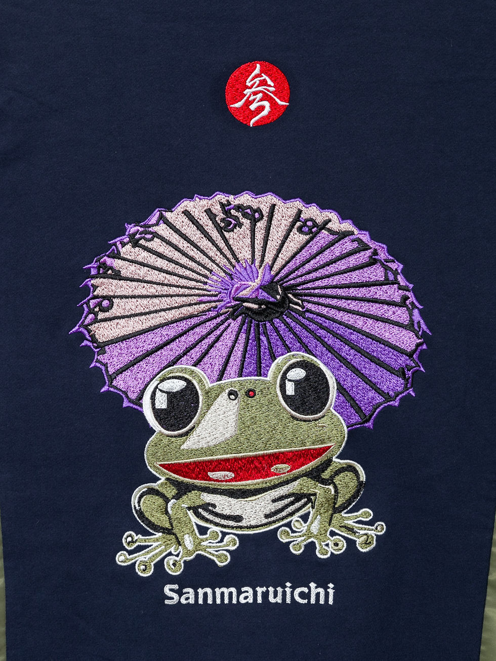 縮圖：参丸一 SM-30853 #53サンマルイチ『蛇目蛙』ALL刺繡切り替えパーカー