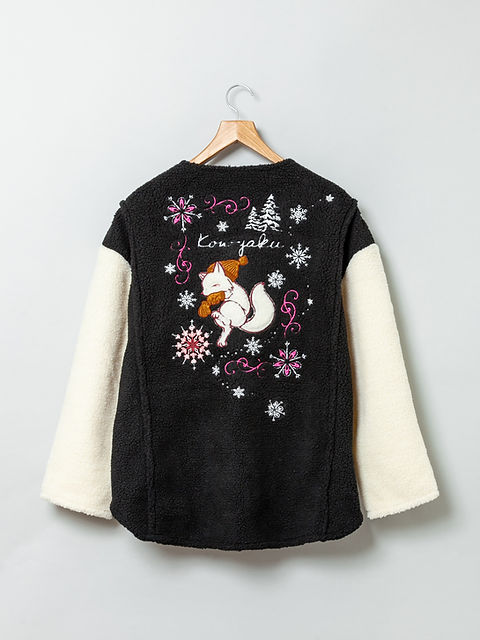 今昔 KJ-29240 -2前 こんじゃく『鮮かな結晶』ALL刺繡 ミディコート