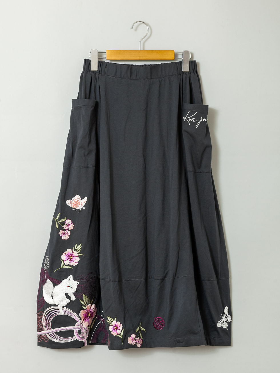 縮圖：今昔 KJ-29176 -96 こんじゃく『水引の花』2Way総刺繡 スカート