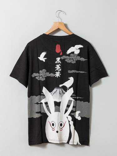 ○黒菟華 AL-758011 -4 KUROTOKA 『カラス黒兎華』半袖Tシャツ