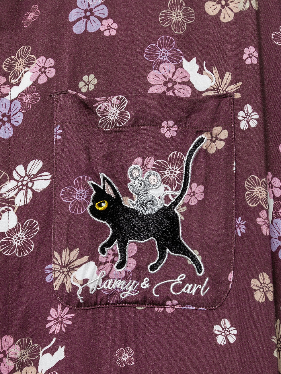Thumbnail: LiN AL-75755 #32 『猫柄』総柄シャツワンピース
