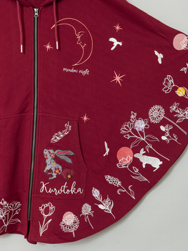 ○黒菟華 AL-759051 -69 KUROTOKA『草原の夜』総刺繡ポンチョ | 【公式