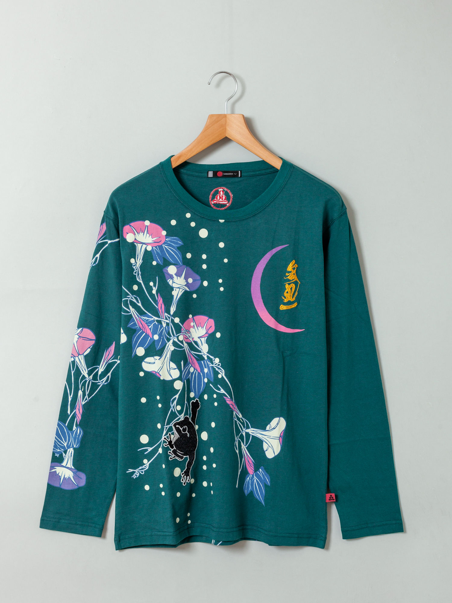 ○参丸一 SM-50075 -1 サンマルイチ『朝顔蛙』長袖Tシャツ ロンT