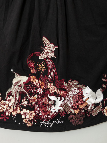 ○今昔 KJ-29180 -44 こんじゃく『フラワーペイズリー』総刺繡