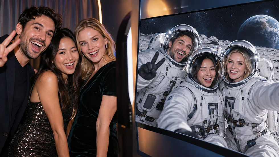 Guests transformed with an AI Photo Booth experience