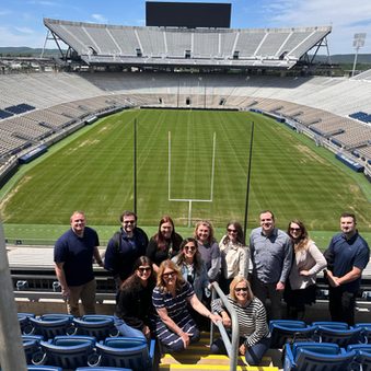 Members of PennACE attending the Beaver Stadium tour.