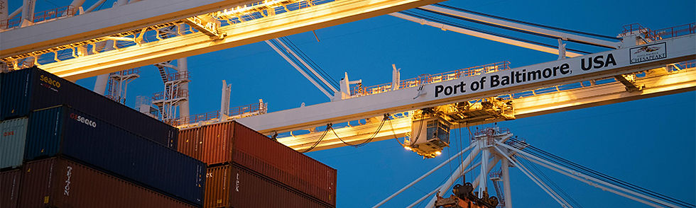 A photo of the port of Baltimore
