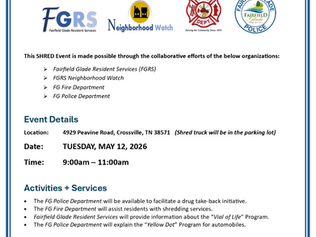 Shred Event Scheduled