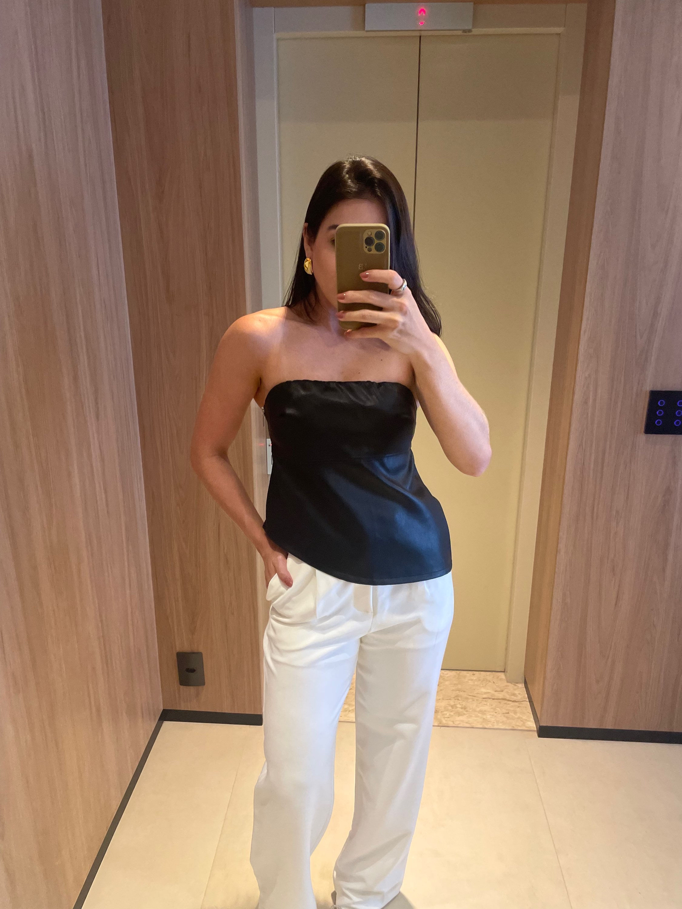 Blusa Couro Eco