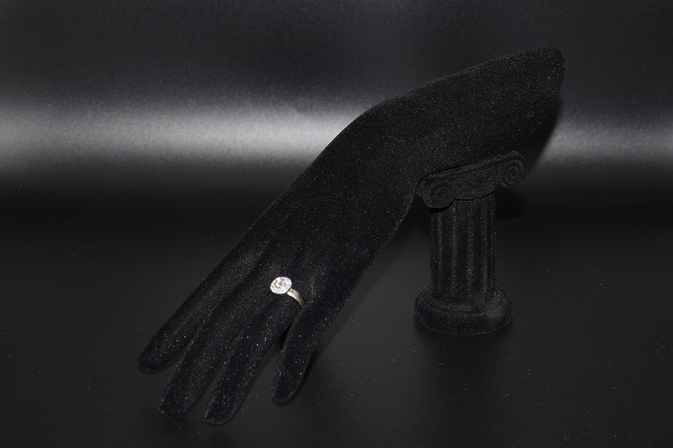 Miniature : Bague or blanc et diamants