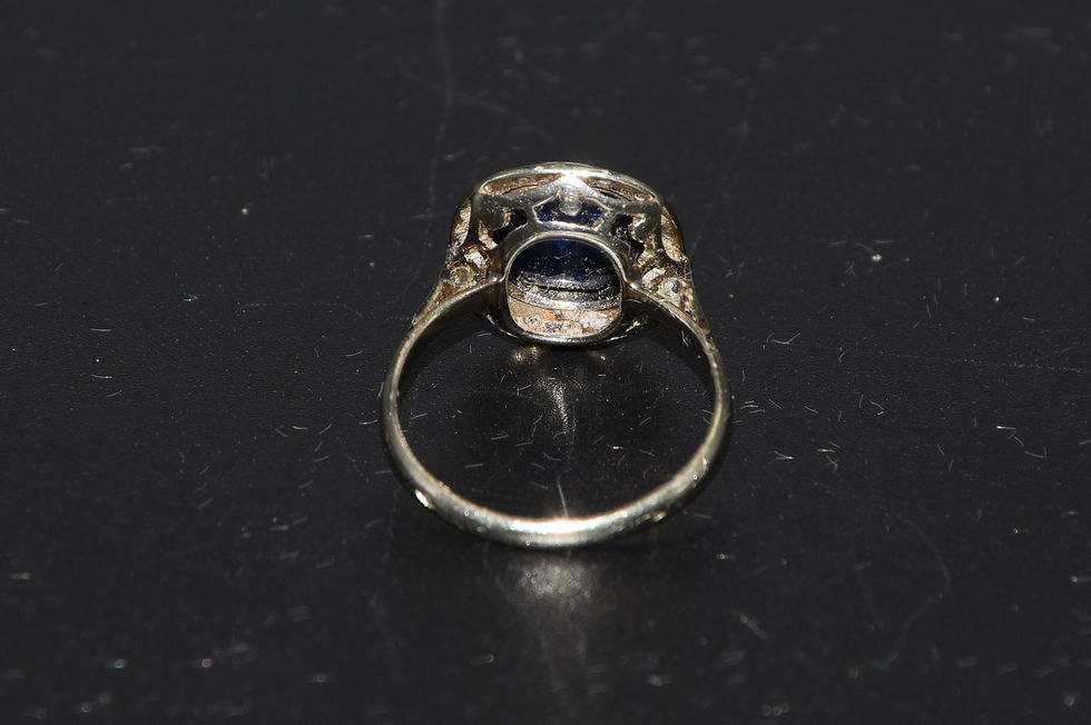 Miniature : Bague or blanc saphir