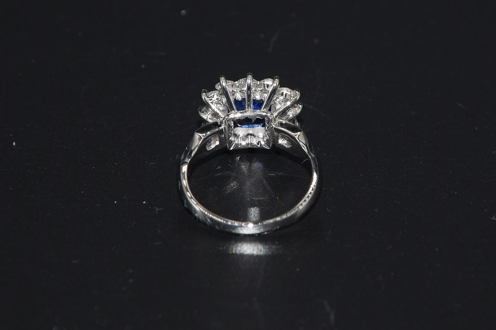 Thumbnail: Bague saphir or blanc neuve