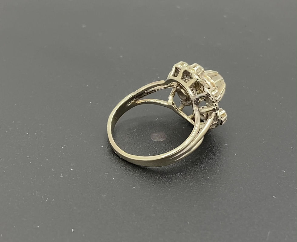 Miniature : Bague or blanc platine diamants