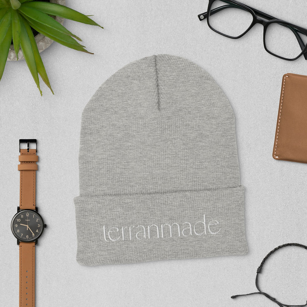 Thumbnail: terranmade embroidered cuffed beanie