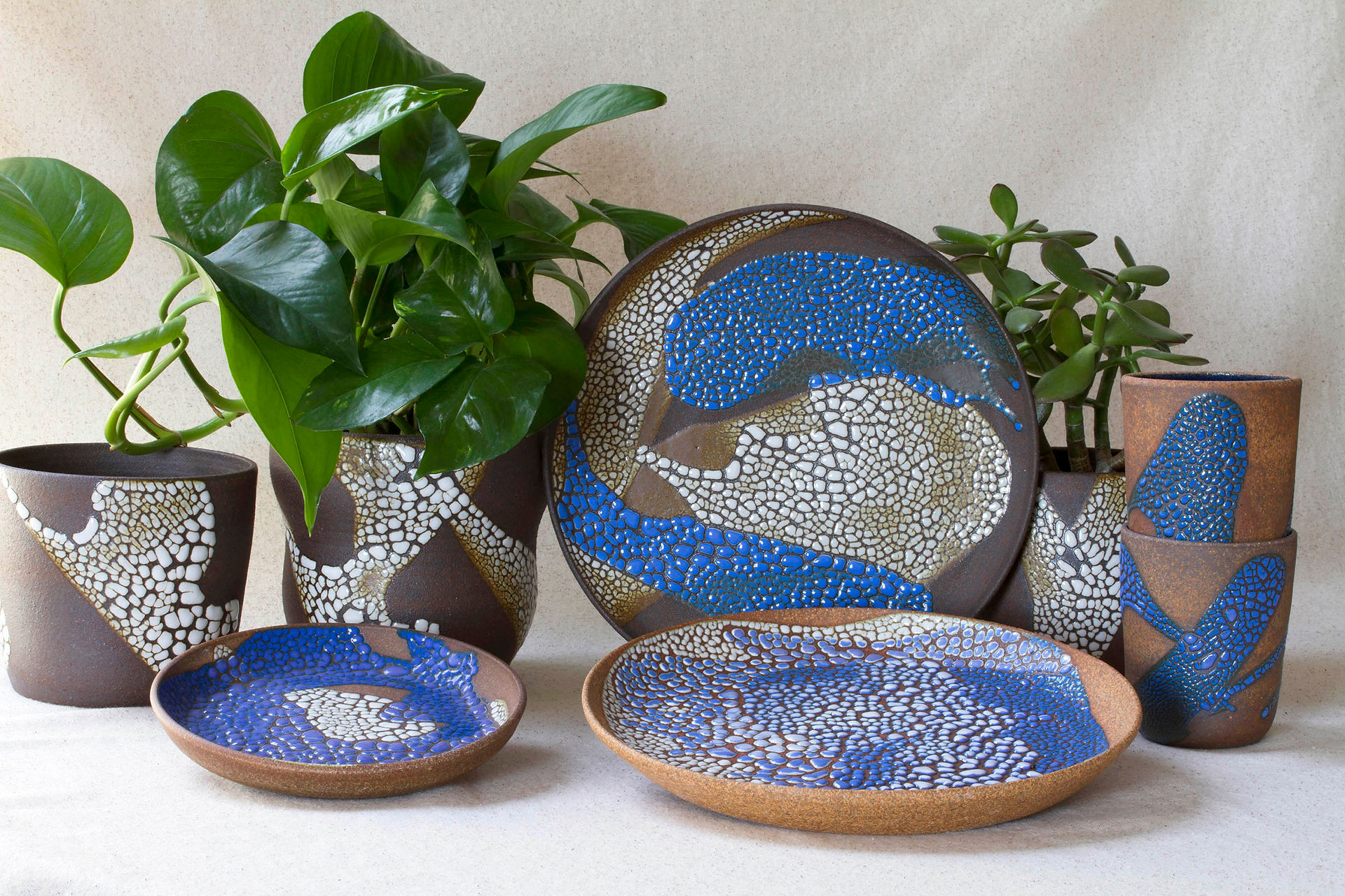 blue pottery