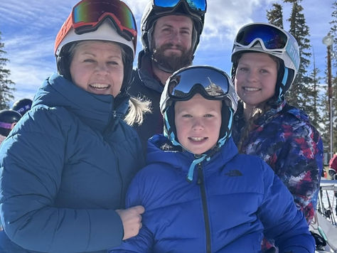 Bower family on ski trip